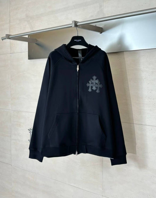 CHROME HEARTS ZIP-HOODIE