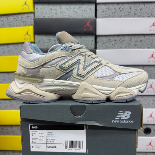 NEW BALANCE 9060 BEIGE BLUE SNEAKERS