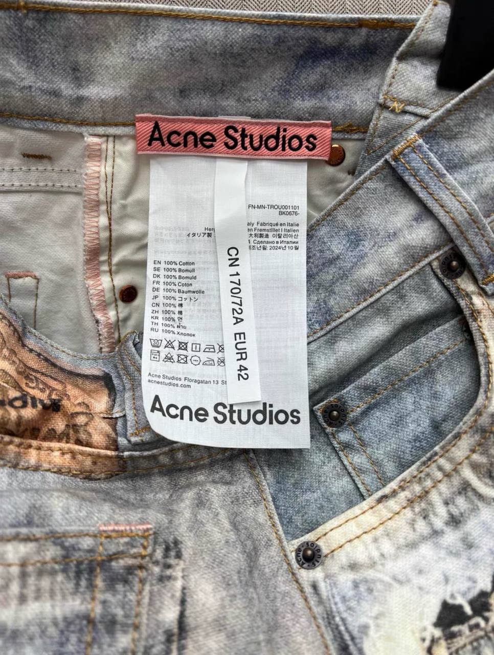 ACNE STUDIOS ACID WASH JEANS