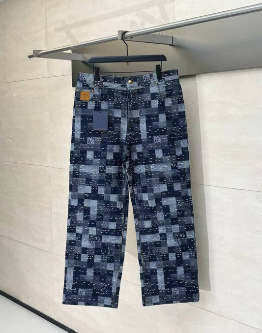 LOUIS VUITTON LV DAMIER DENIM SKATE JEANS