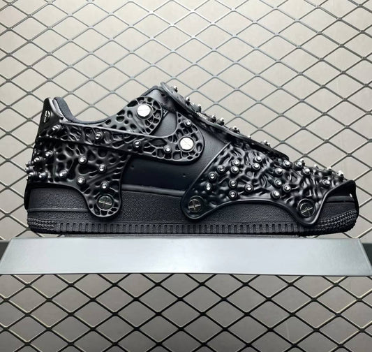 NIKE AIR FORCE 1 LOW SWAROVSKI RETROREFLECTIVE CRYSTALS BLACK SHOES
