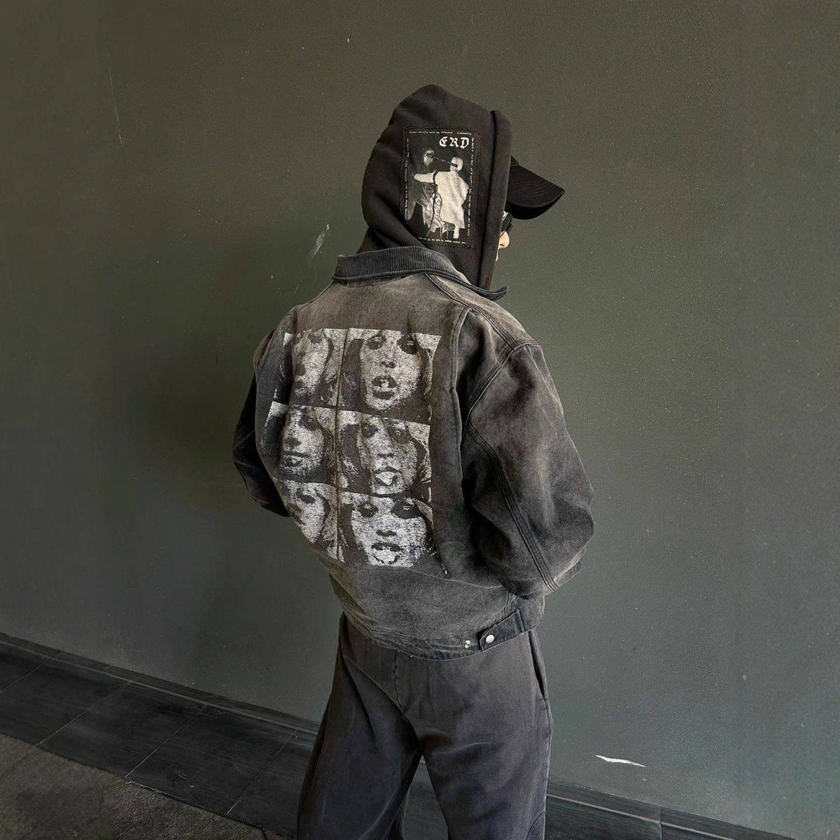 ENFANTS RICHES DEPRIMES ERD FACES BLANKET LINED WORK JACKET