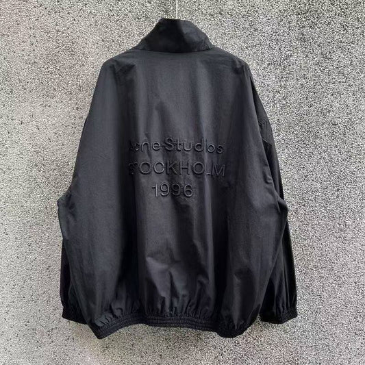 ACNE STUDIOS STOCKHOLM 1996 LOGO ZIPPER JACKET BLACK