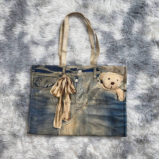 ACNE STUDIOS TEDDY SHOPPER TOTE BAG