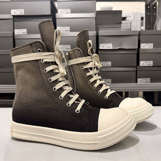RICK OWENS DRKSHDW DENIM DUST MILK SNEAKERS