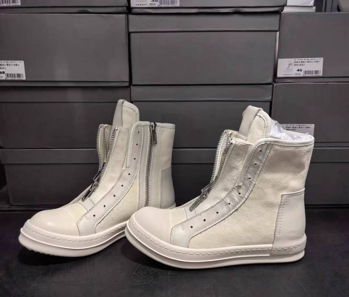 RICK OWENS CINZIA ARAIA DOUBLE ZIP SNEAKERS