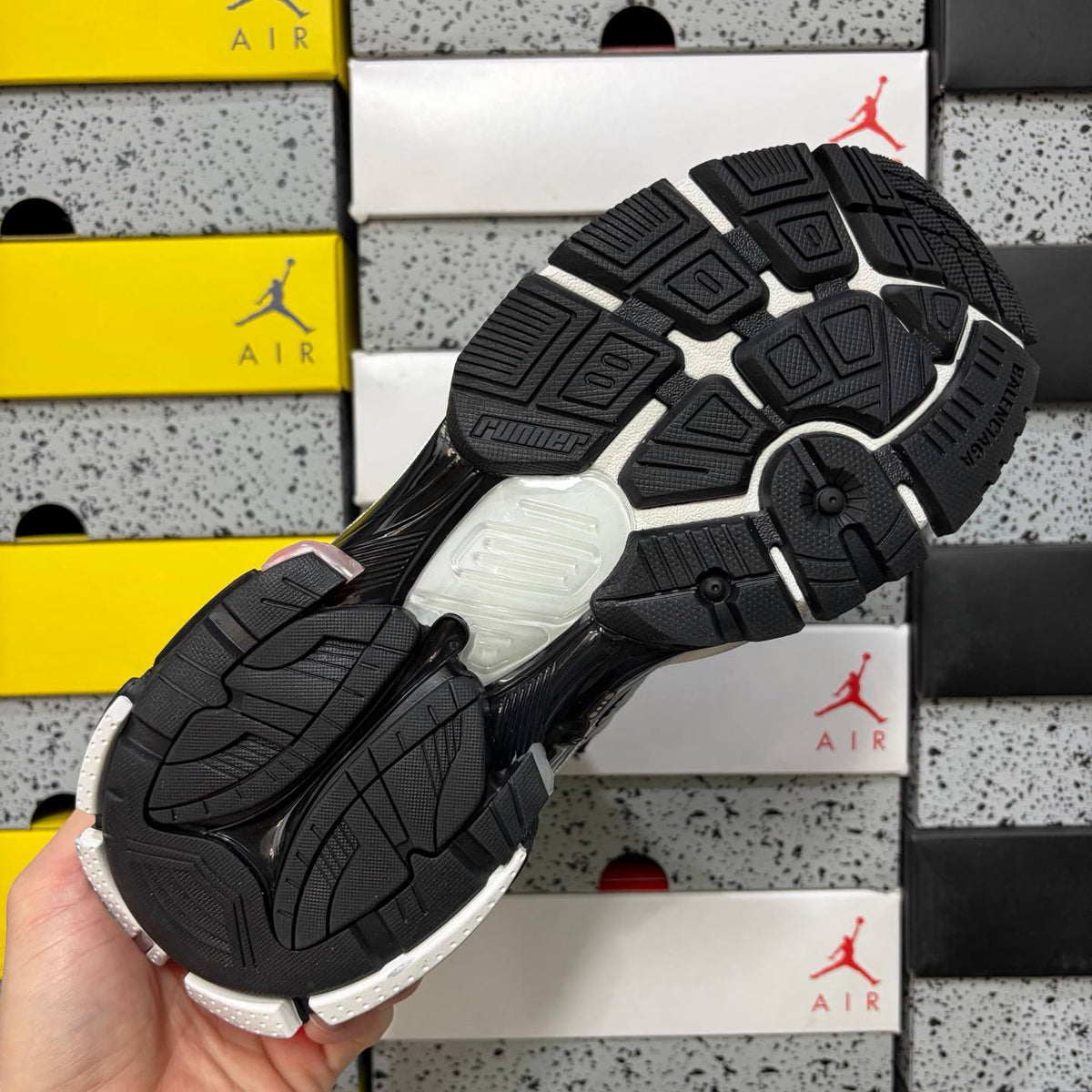 BALENCIAGA RUNNER WHITE BLACK LED SNEAKERS