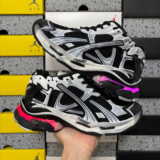 BALENCIAGA RUNNER WHITE BLACK LED SNEAKERS
