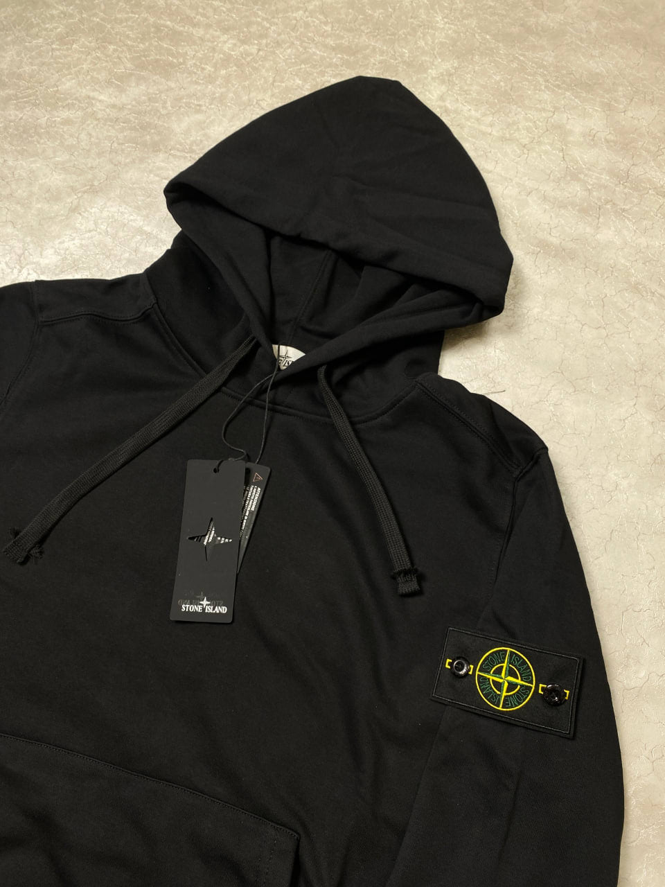 STONE ISLAND LOGO PATCH PULL OVER HOODIE