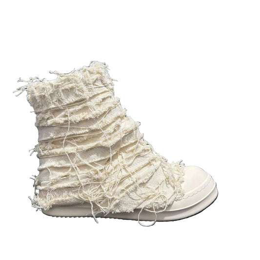 RICK OWENS DRKSHDW BLACK WHITE SHOES
