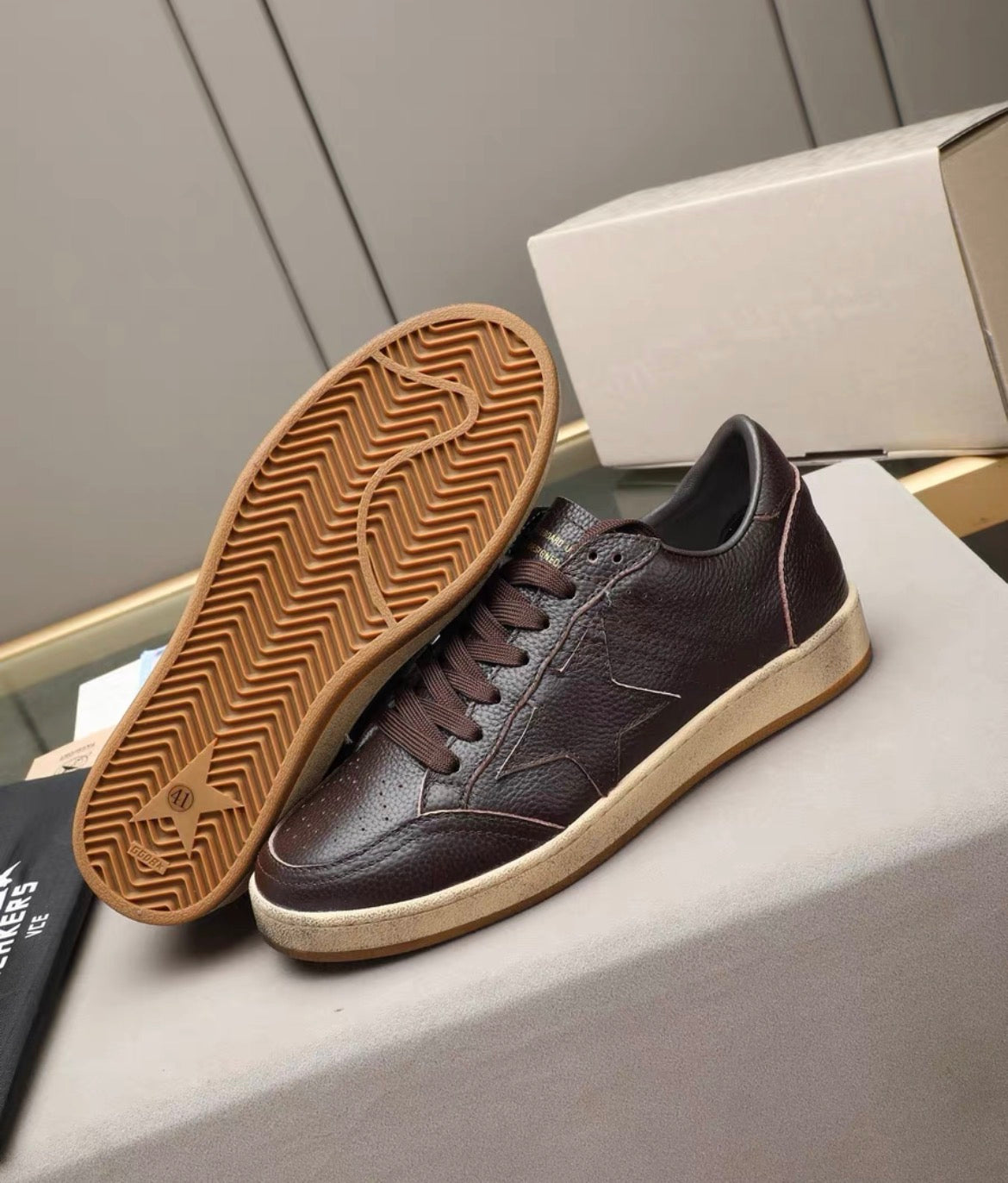 GOLDEN GOOSE BALL STAR RED SNEAKERS