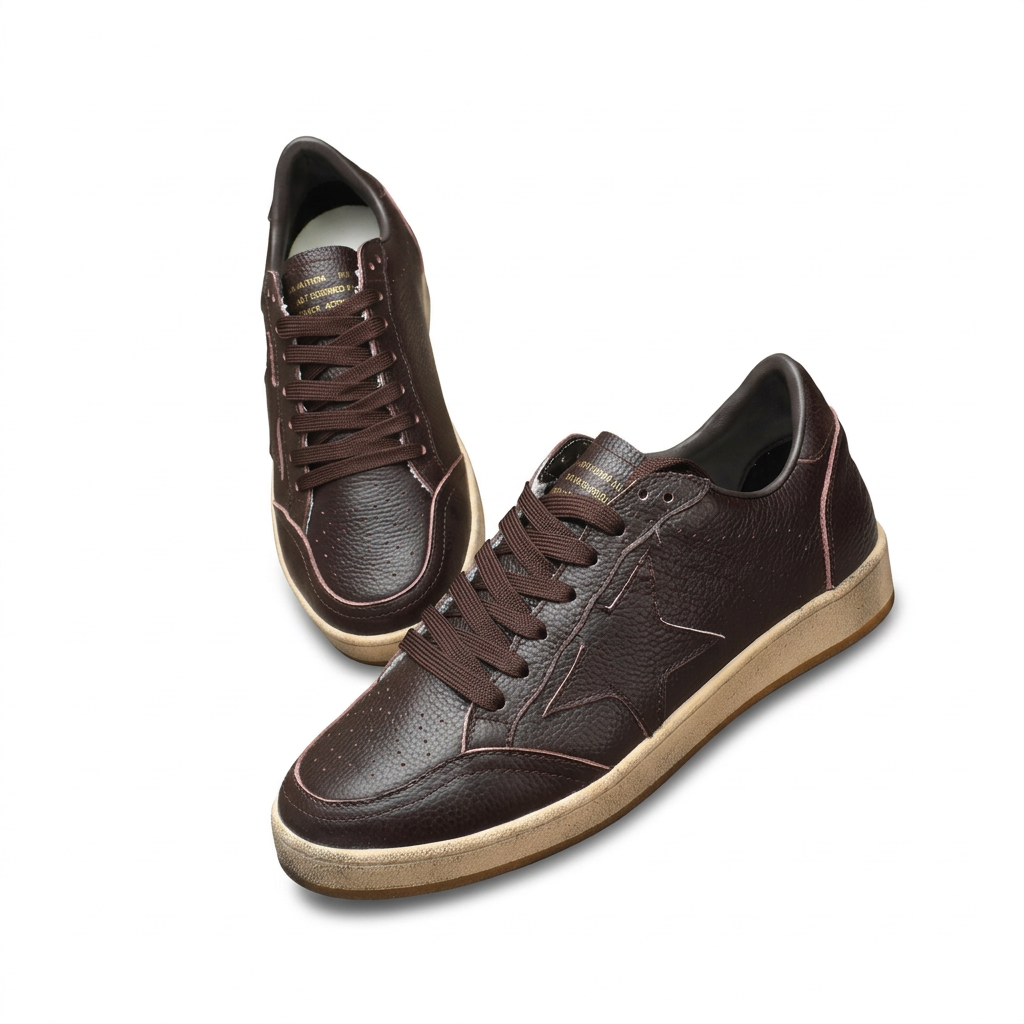 GOLDEN GOOSE BALL STAR RED SNEAKERS