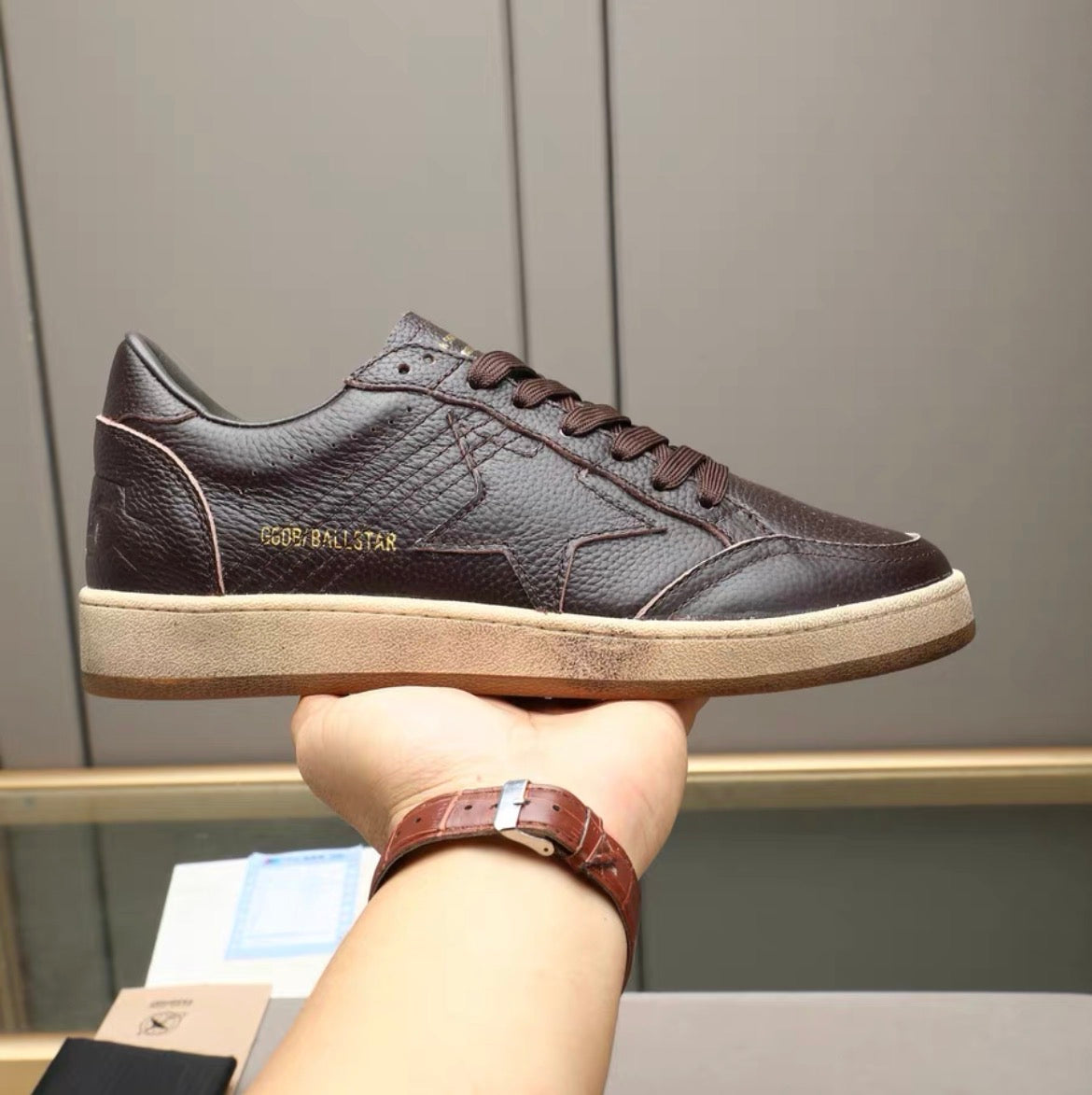 GOLDEN GOOSE BALL STAR RED SNEAKERS
