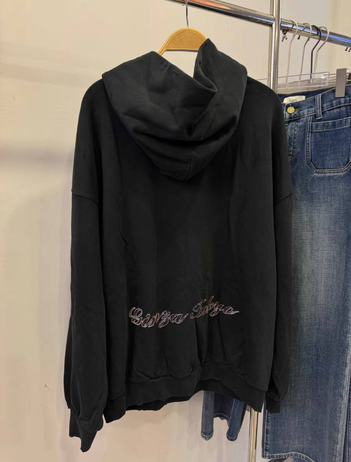 BALENCIAGA PARIS HOODIE BLACK
