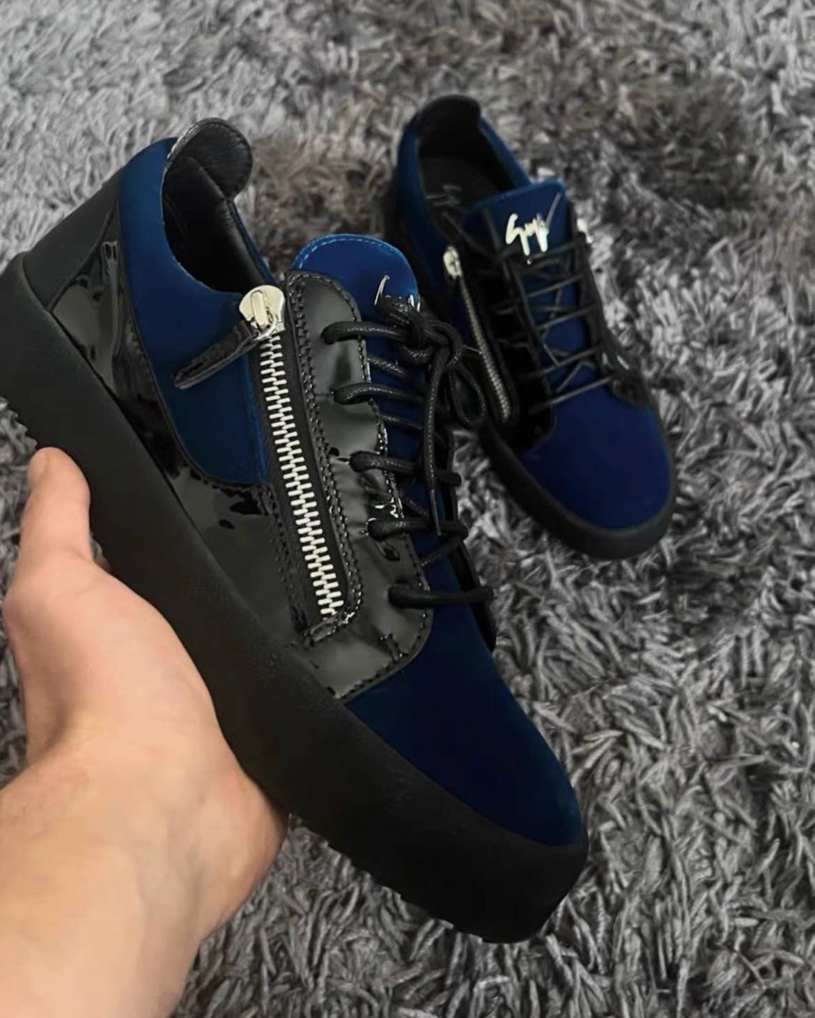 GIUSEPPE ZANOTTI BLUE SNEAKERS