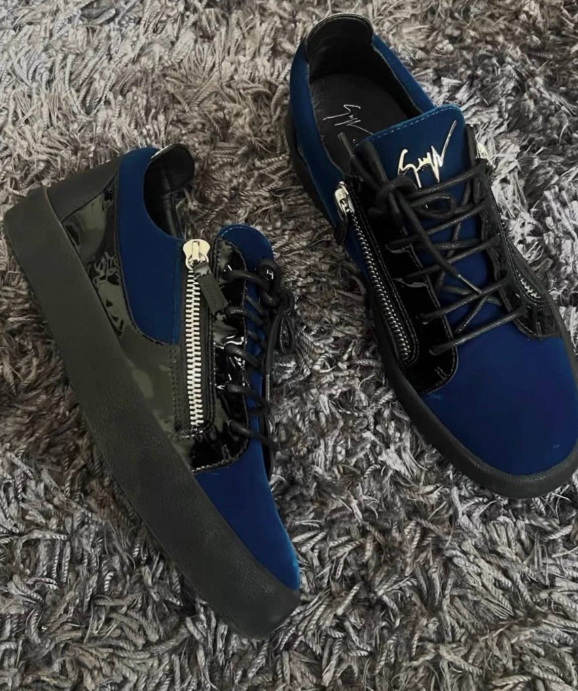 GIUSEPPE ZANOTTI BLUE SNEAKERS