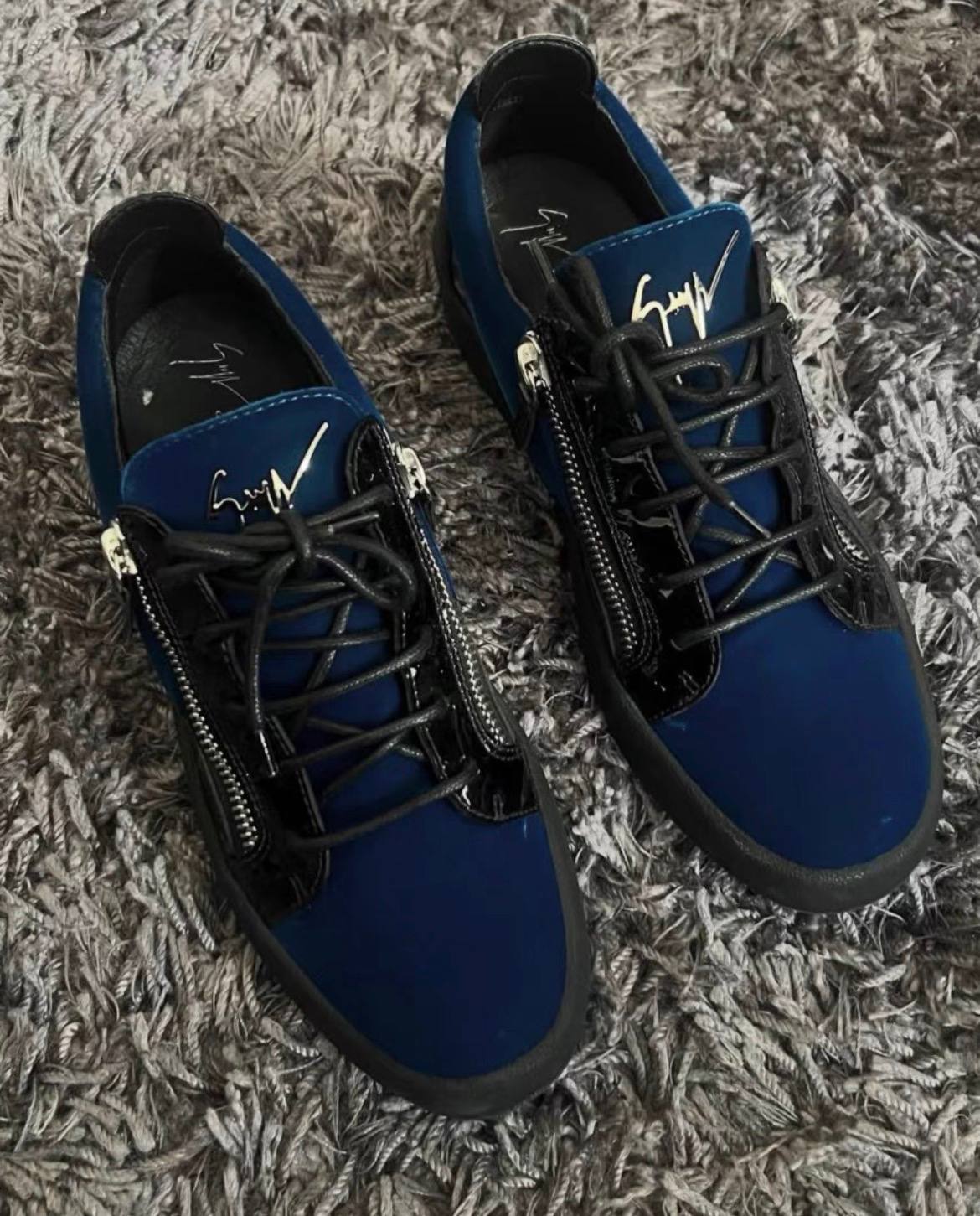 GIUSEPPE ZANOTTI BLUE SNEAKERS