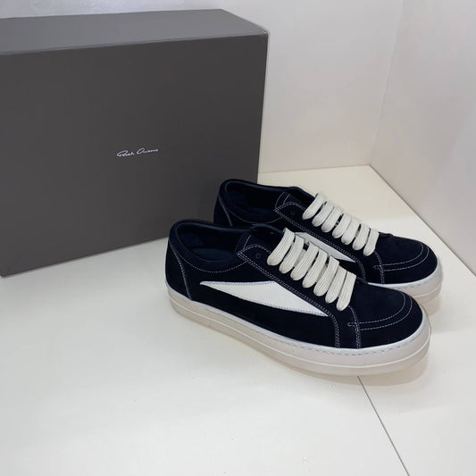 RICK OWENS STROBE VINTAGE LOW BLACK SUEDE