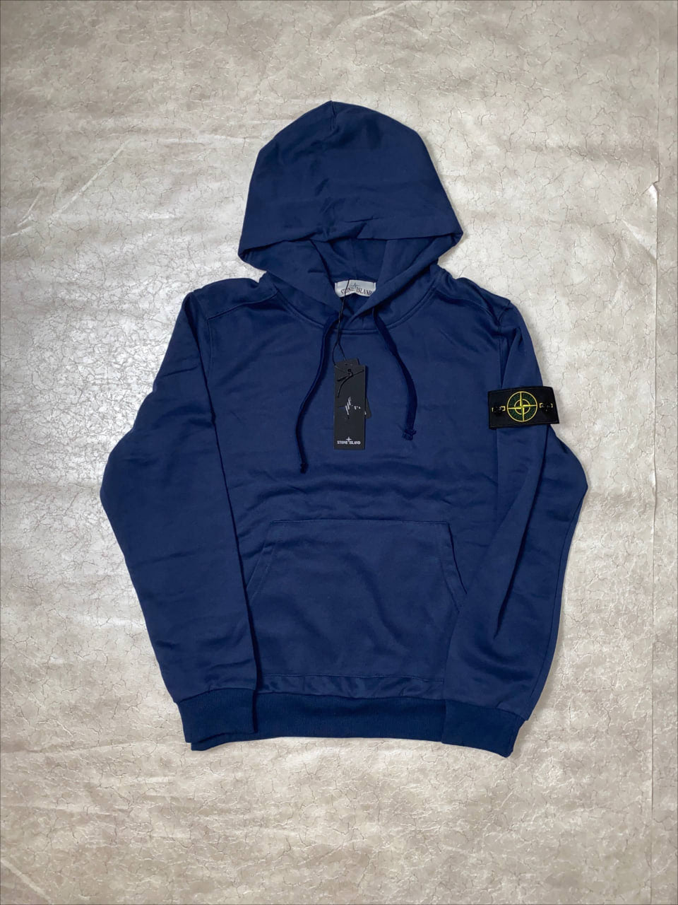 STONE ISLAND LOGO PATCH PULL OVER HOODIE