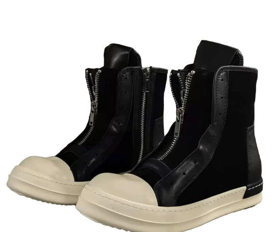 RICK OWENS CINZIA ARAIA DOUBLE ZIP SNEAKERS