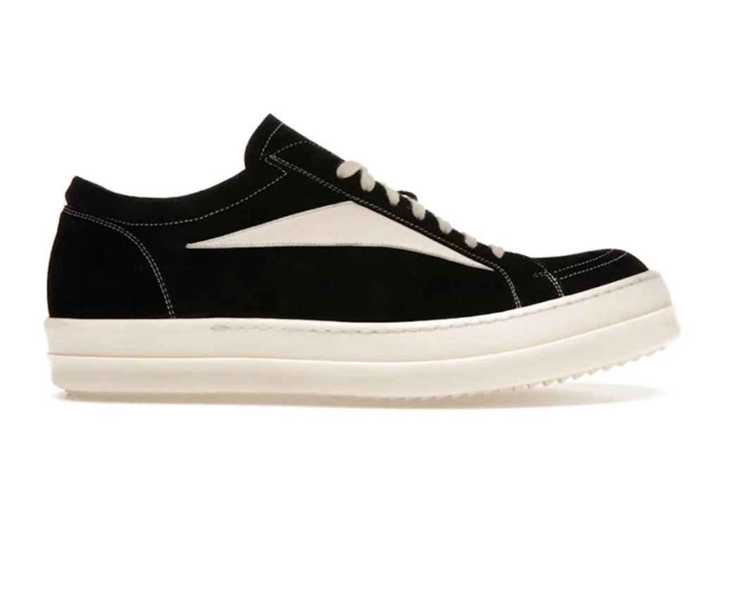 RICK OWENS STROBE VINTAGE LOW BLACK SUEDE