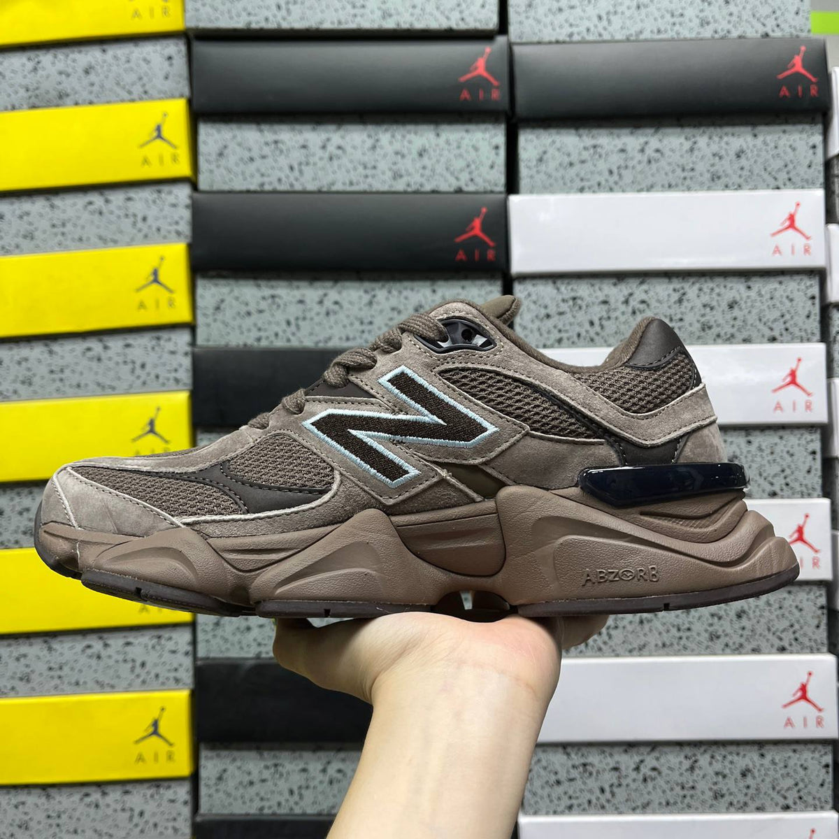 NEW BALANCE 9060 BROWN SNEAKERS