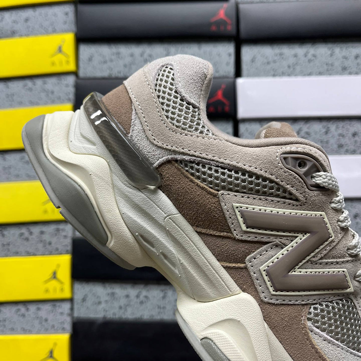NEW BALANCE 9060 BROWN SNEAKERS