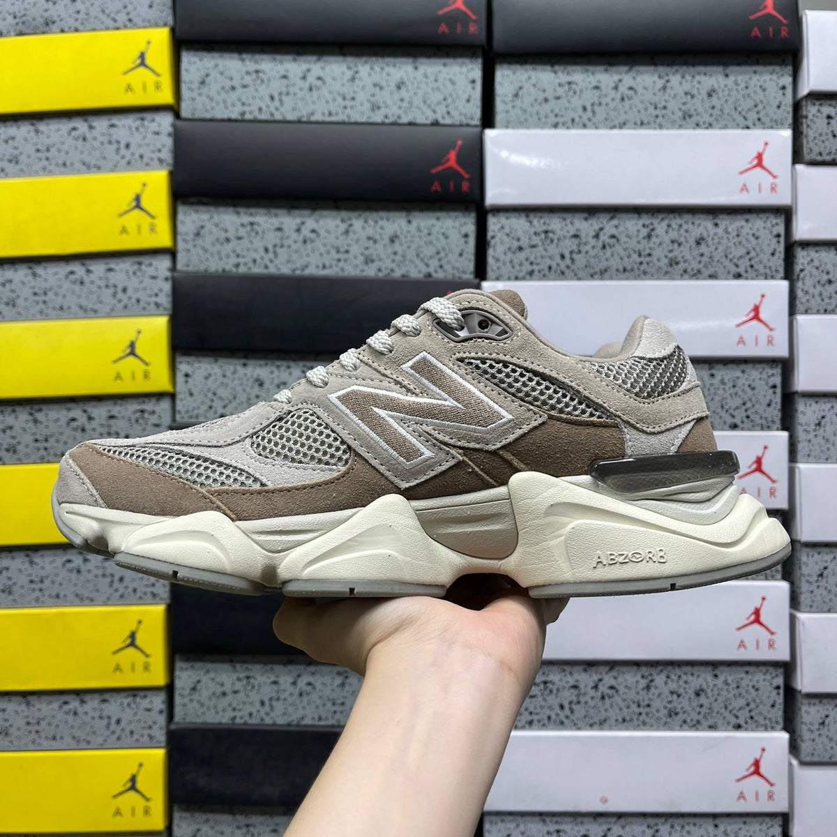 NEW BALANCE 9060 BROWN SNEAKERS