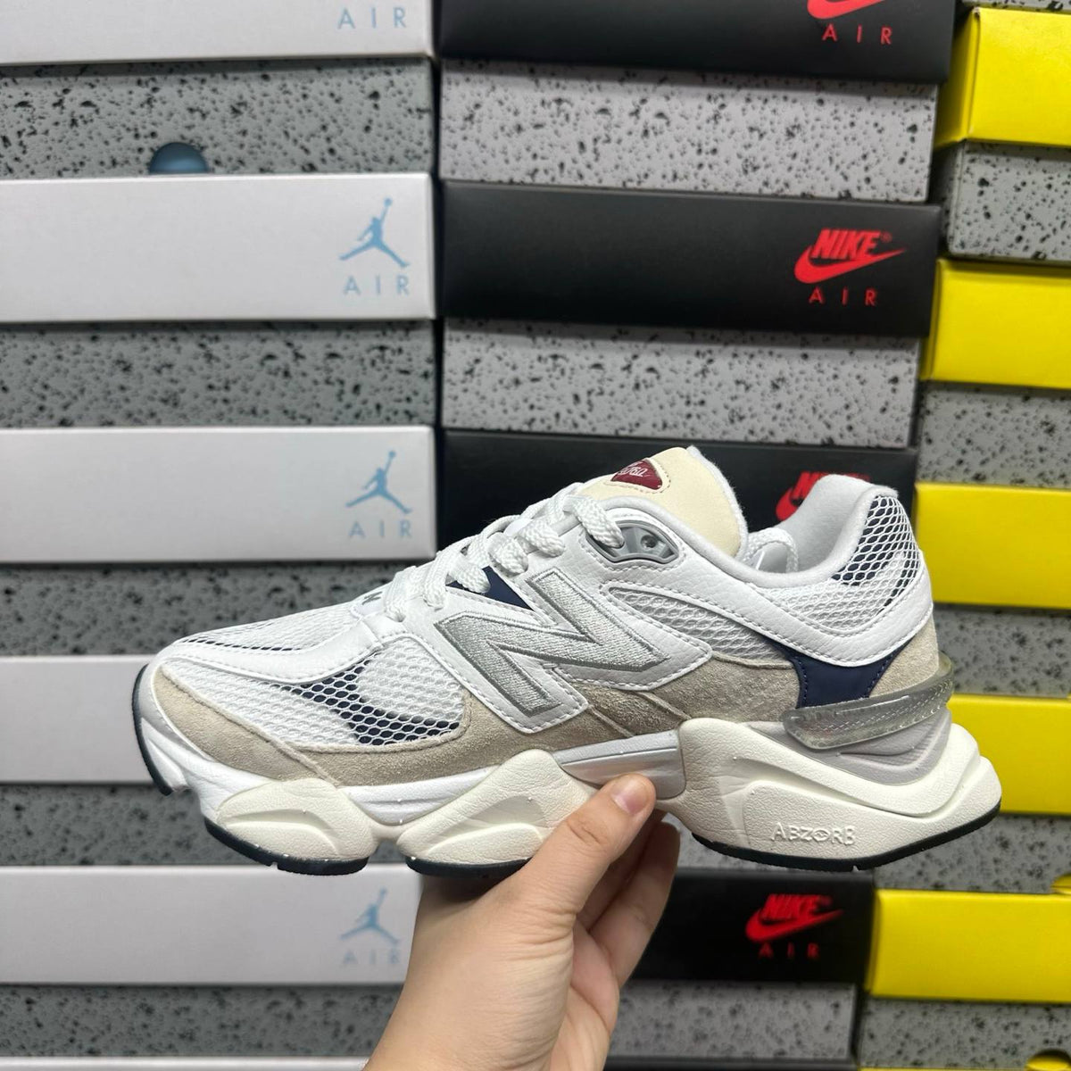 NEW BALANCE 9060 WHITE SHADOW RED SNEAKERS