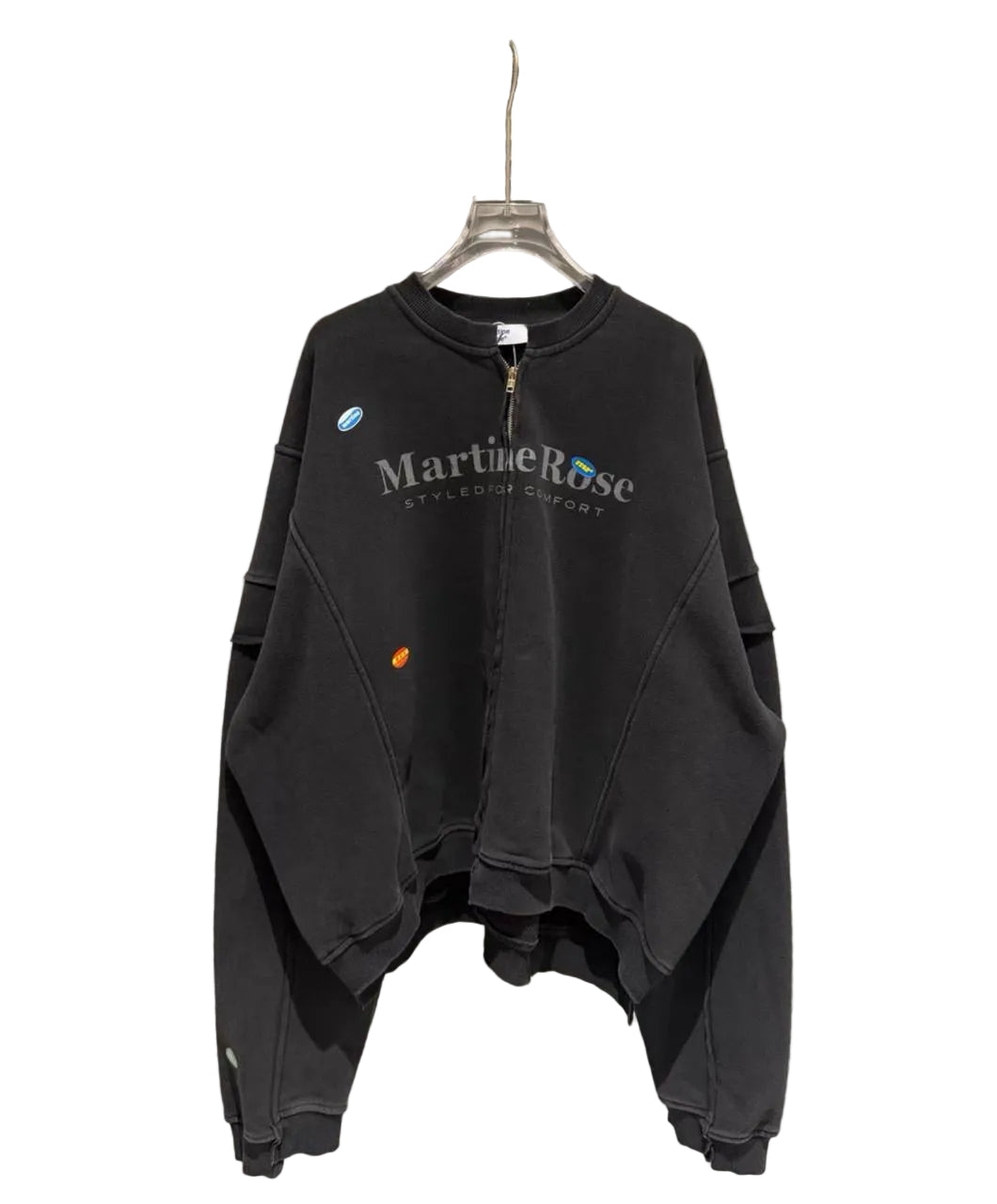 MARTINE ROSE LOGO ZIP UP HOODIE