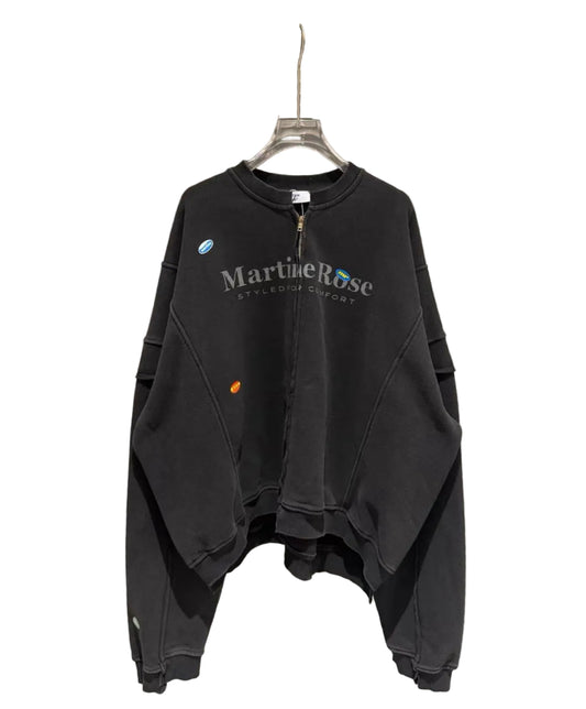 MARTINE ROSE LOGO ZIP UP HOODIE