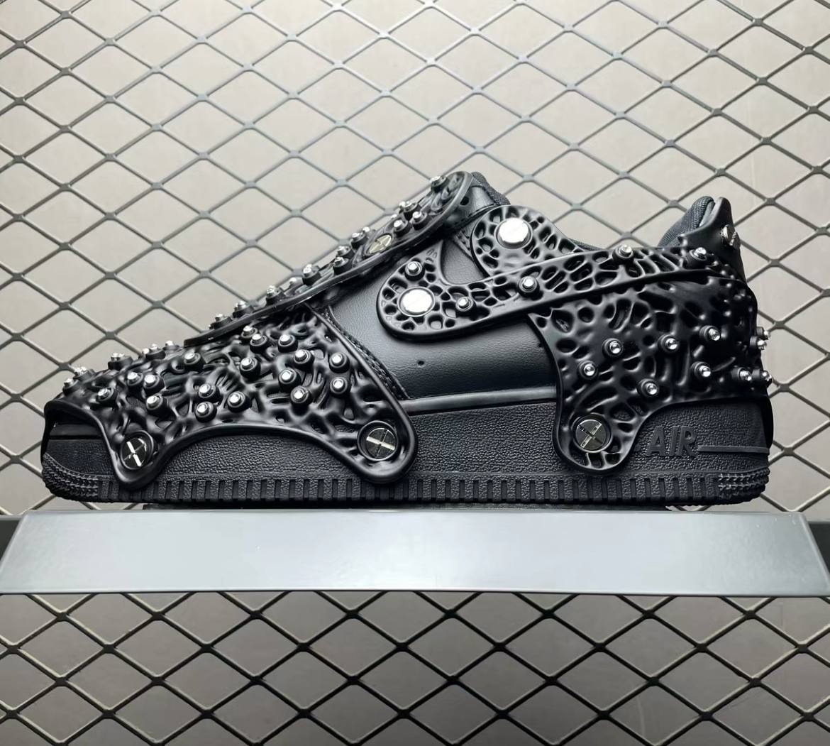 NIKE AIR FORCE 1 LOW SWAROVSKI RETROREFLECTIVE CRYSTALS BLACK SHOES