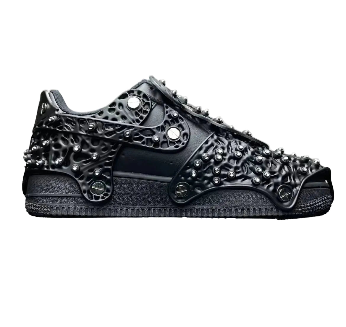 NIKE AIR FORCE 1 LOW SWAROVSKI RETROREFLECTIVE CRYSTALS BLACK SHOES