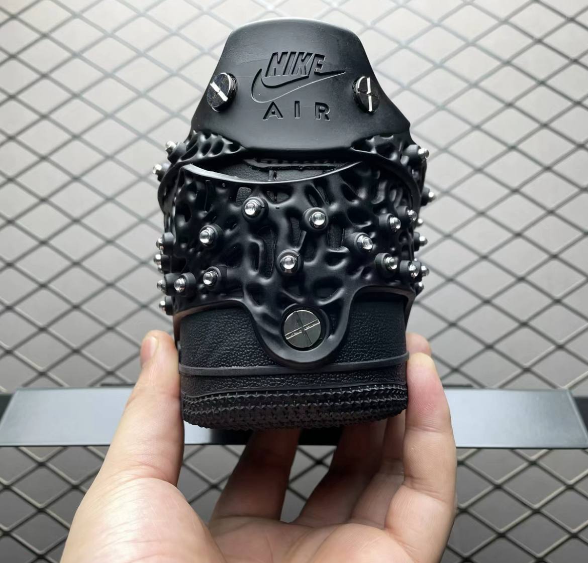 NIKE AIR FORCE 1 LOW SWAROVSKI RETROREFLECTIVE CRYSTALS BLACK SHOES