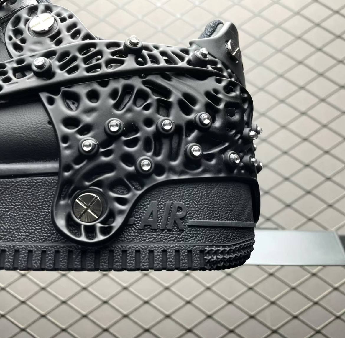 NIKE AIR FORCE 1 LOW SWAROVSKI RETROREFLECTIVE CRYSTALS BLACK SHOES