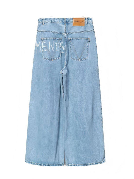 VETEMENTS LOGO DESTROYED BAGGY JEANS