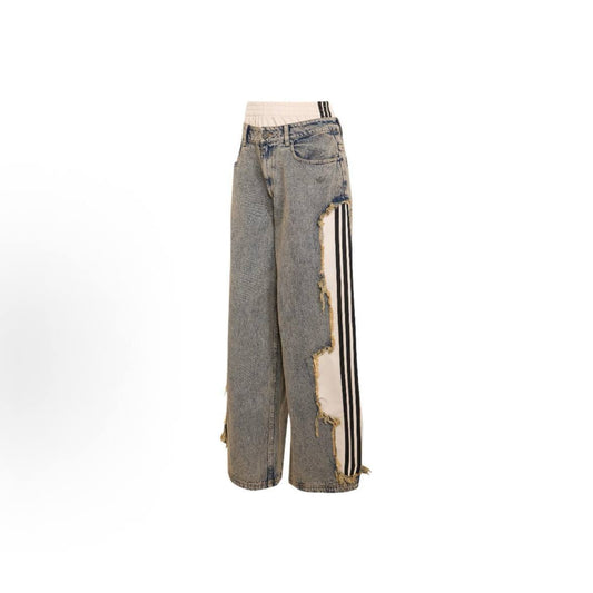 ADIDAS ADILENIUM 5.0 DECONSTRUCTED DENIM PANTS