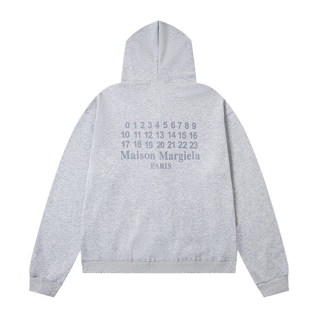 MAISON MARGIELA PARIS MM6 LOGO ZIP UP HOODIE