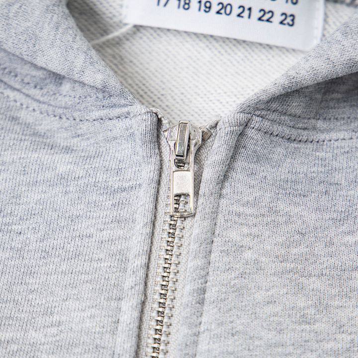 MAISON MARGIELA PARIS MM6 LOGO ZIP UP HOODIE
