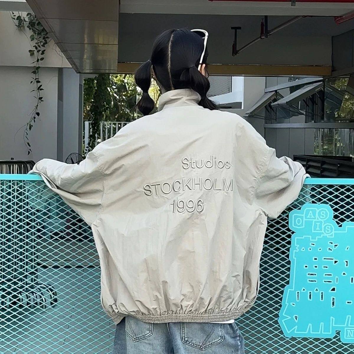 ACNE STUDIOS STOCKHOLM 1996 LOGO ZIPPER JACKET BLACK