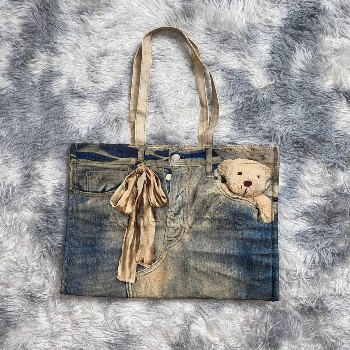 ACNE STUDIOS TEDDY SHOPPER TOTE BAG
