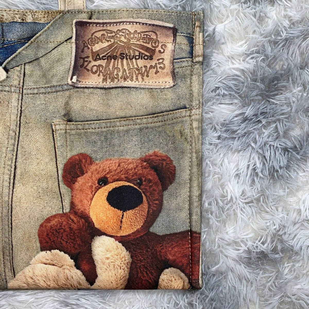 ACNE STUDIOS TEDDY SHOPPER TOTE BAG