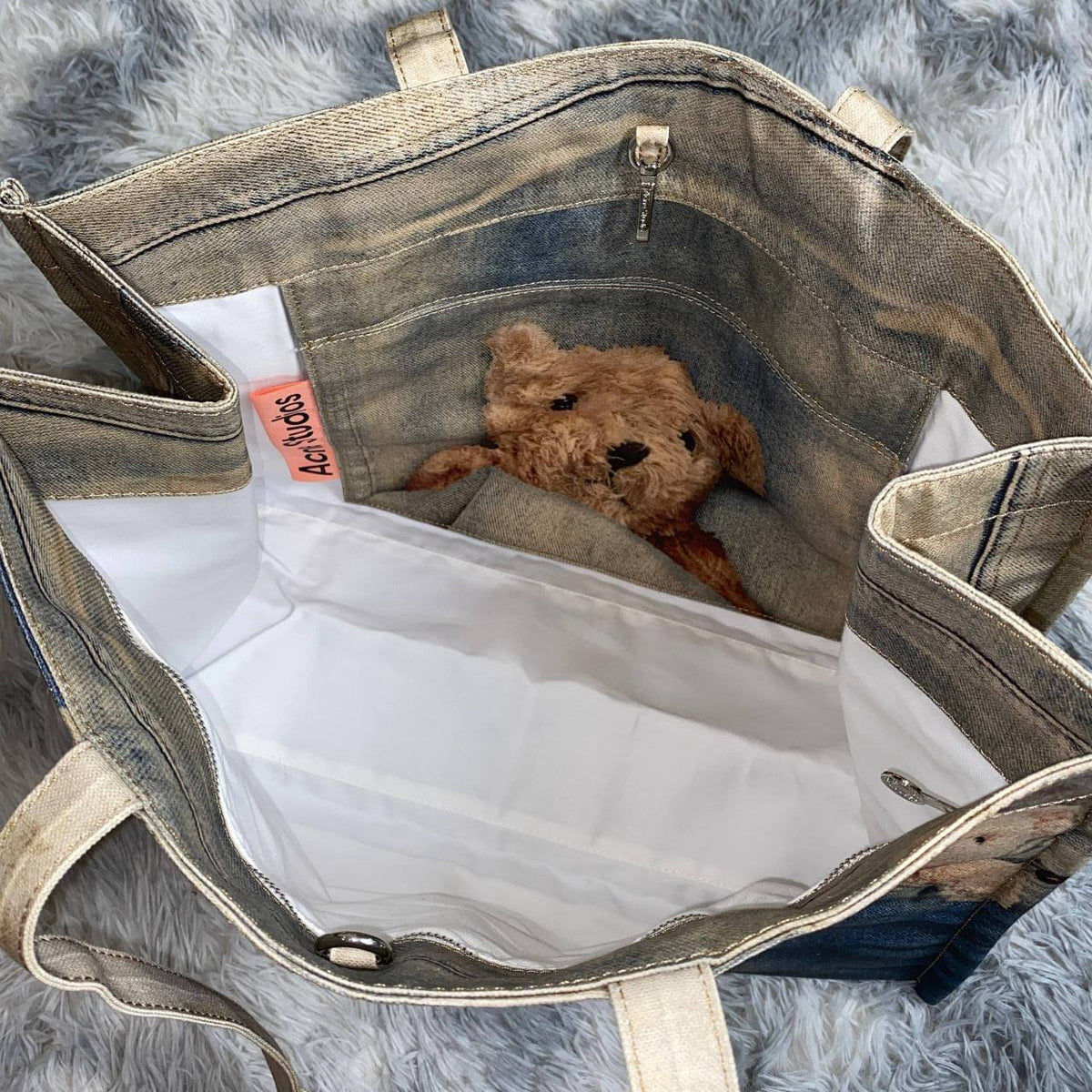 ACNE STUDIOS TEDDY SHOPPER TOTE BAG