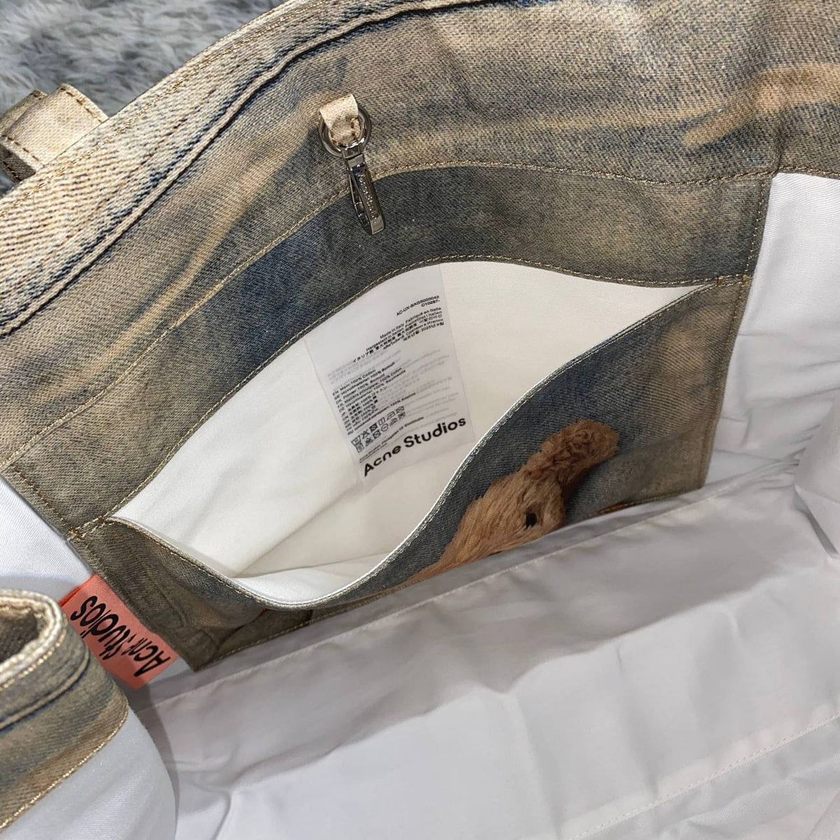 ACNE STUDIOS TEDDY SHOPPER TOTE BAG