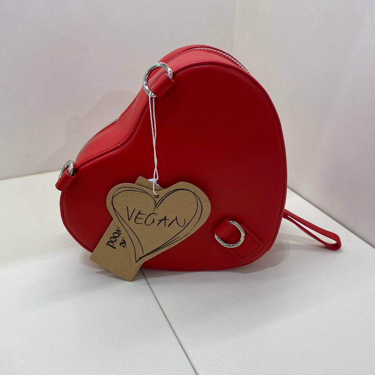 VIVIENNE WESTWOOD JOHANNA RED VEGAN CROSS BODY BAG