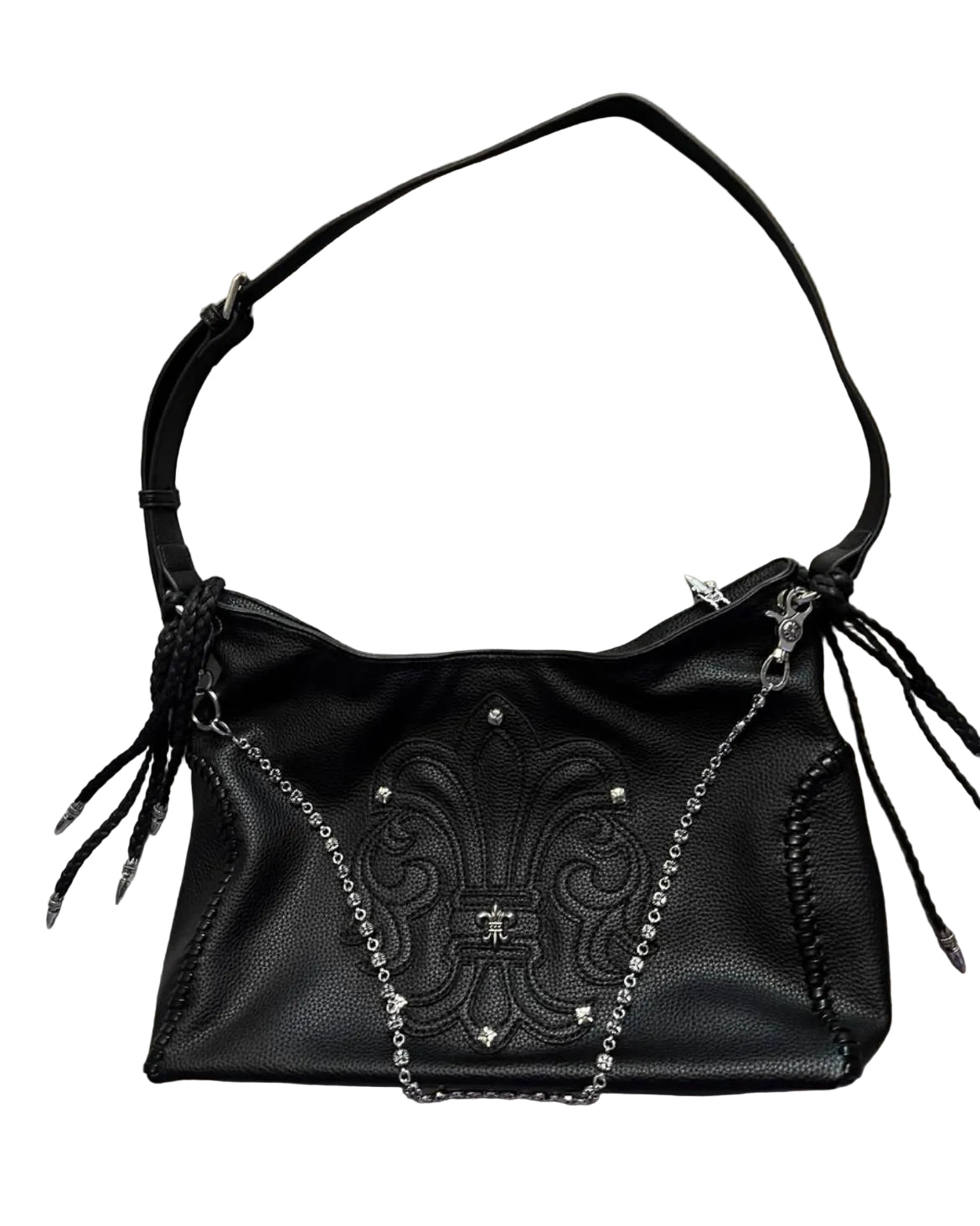 CHROME HEARTS FLEUR DE LIS HOBO BAG