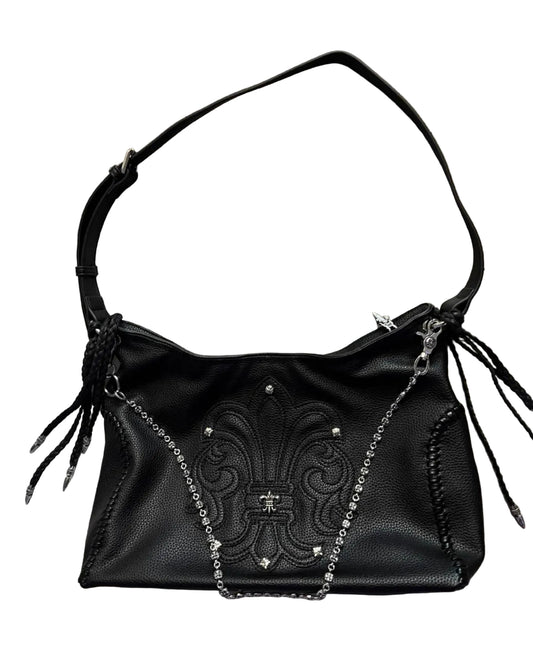 CHROME HEARTS FLEUR DE LIS HOBO BAG