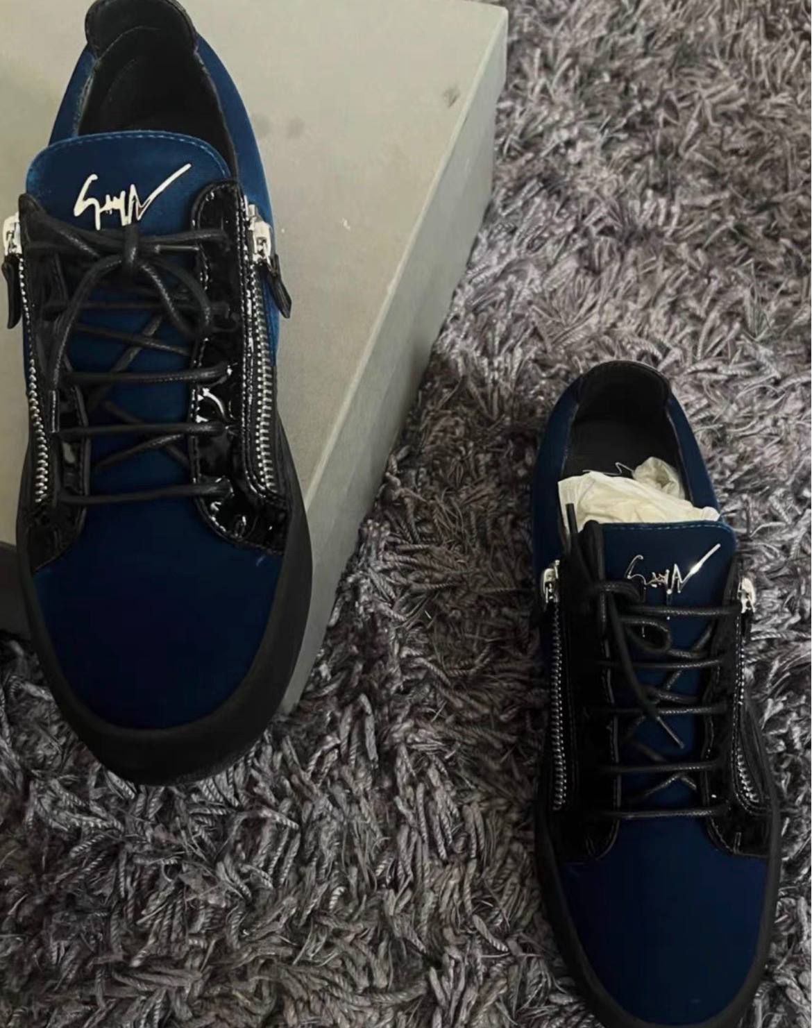 GIUSEPPE ZANOTTI BLUE SNEAKERS