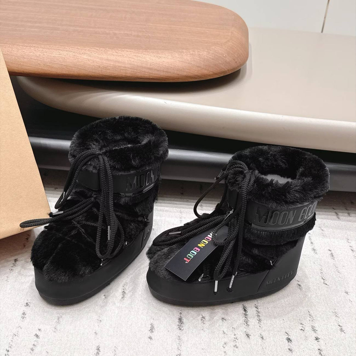 MOON BOOT MB ICON LOW GLANCE WHITE SNEAKERS