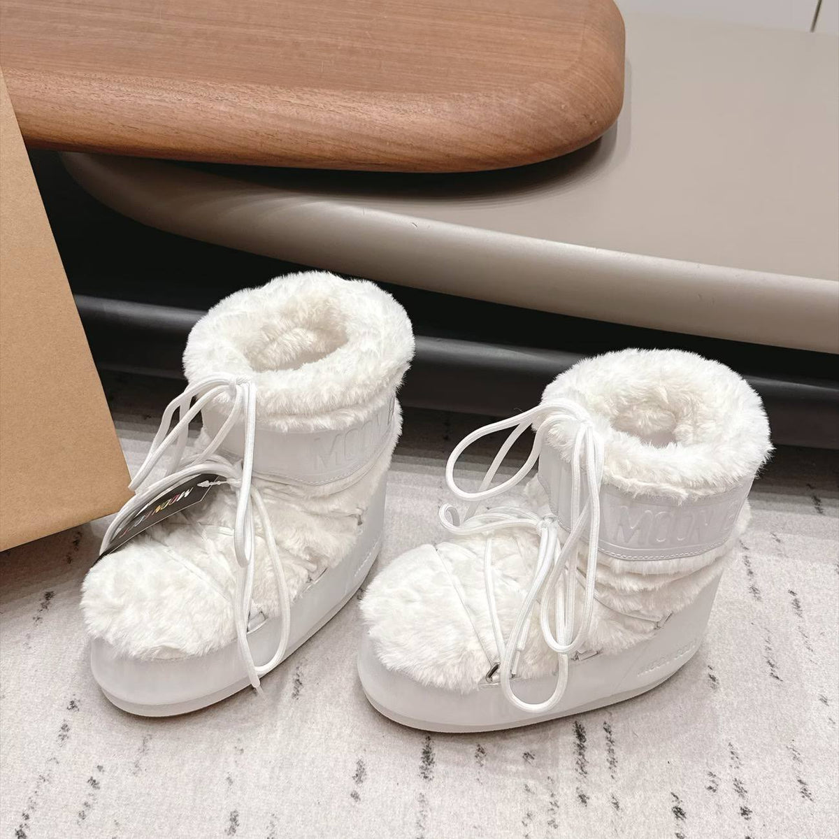 MOON BOOT MB ICON LOW GLANCE WHITE SNEAKERS